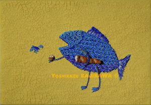 【いただきもの】魚アート洗濯バサミ　さかな工芸品　美術品フィッシュ　芸術　Art 🐟The Fish Offering Baguette🥖 | Yoshikazu Kajikawa